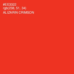 #EE3322 - Alizarin Crimson Color Image